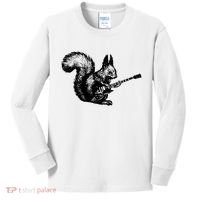 Squirrel Playing Guitar Funny Squirel Guitar Lover Guitar Kids Long Sleeve Shirt thumb 0