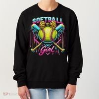 Softball Player Girl Ice Cream Softball Drip Women's Sweatshirt thumb 0