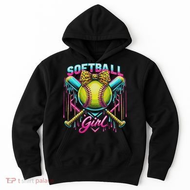 Softball Player Girl Ice Cream Softball Drip Hoodie