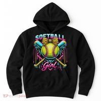 Softball Player Girl Ice Cream Softball Drip Hoodie thumb 0