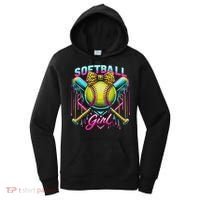 Softball Player Girl Ice Cream Softball Drip Women's Hoodie thumb 0