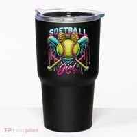 Softball Player Girl Ice Cream Softball Drip Tumbler thumb 0