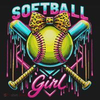 Softball Player Girl Ice Cream Softball Drip Mousepad thumb 1
