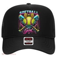 Softball Player Girl Ice Cream Softball Drip Hat thumb 0