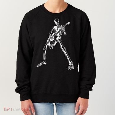Skeleton Playing Guitar Women's Sweatshirt