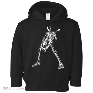 Skeleton Playing Guitar Toddler Hoodie