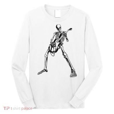 Skeleton Playing Guitar Long Sleeve Shirt