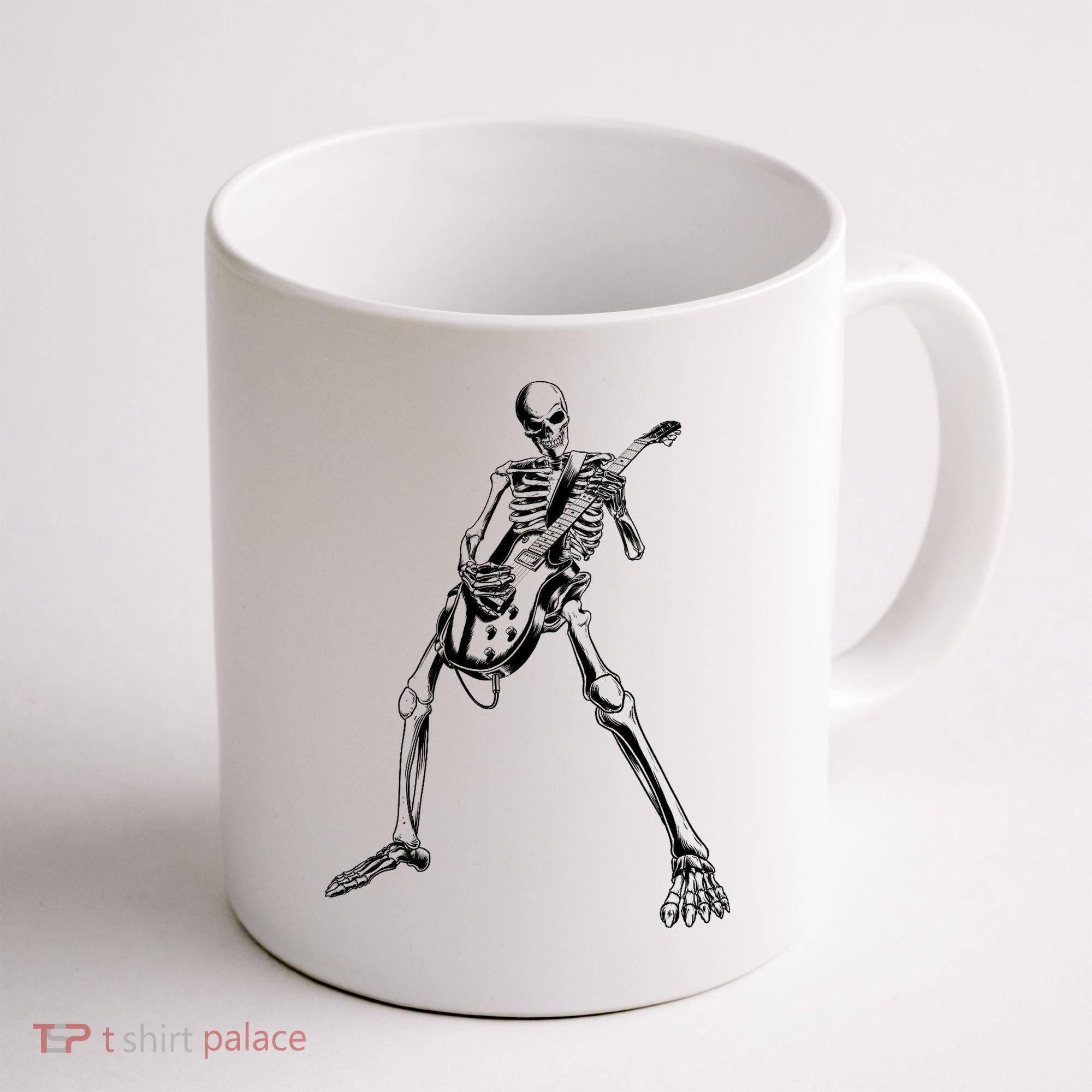 Skeleton Playing Guitar Coffee Mug