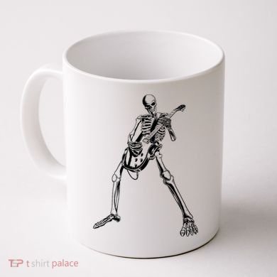Skeleton Playing Guitar Coffee Mug