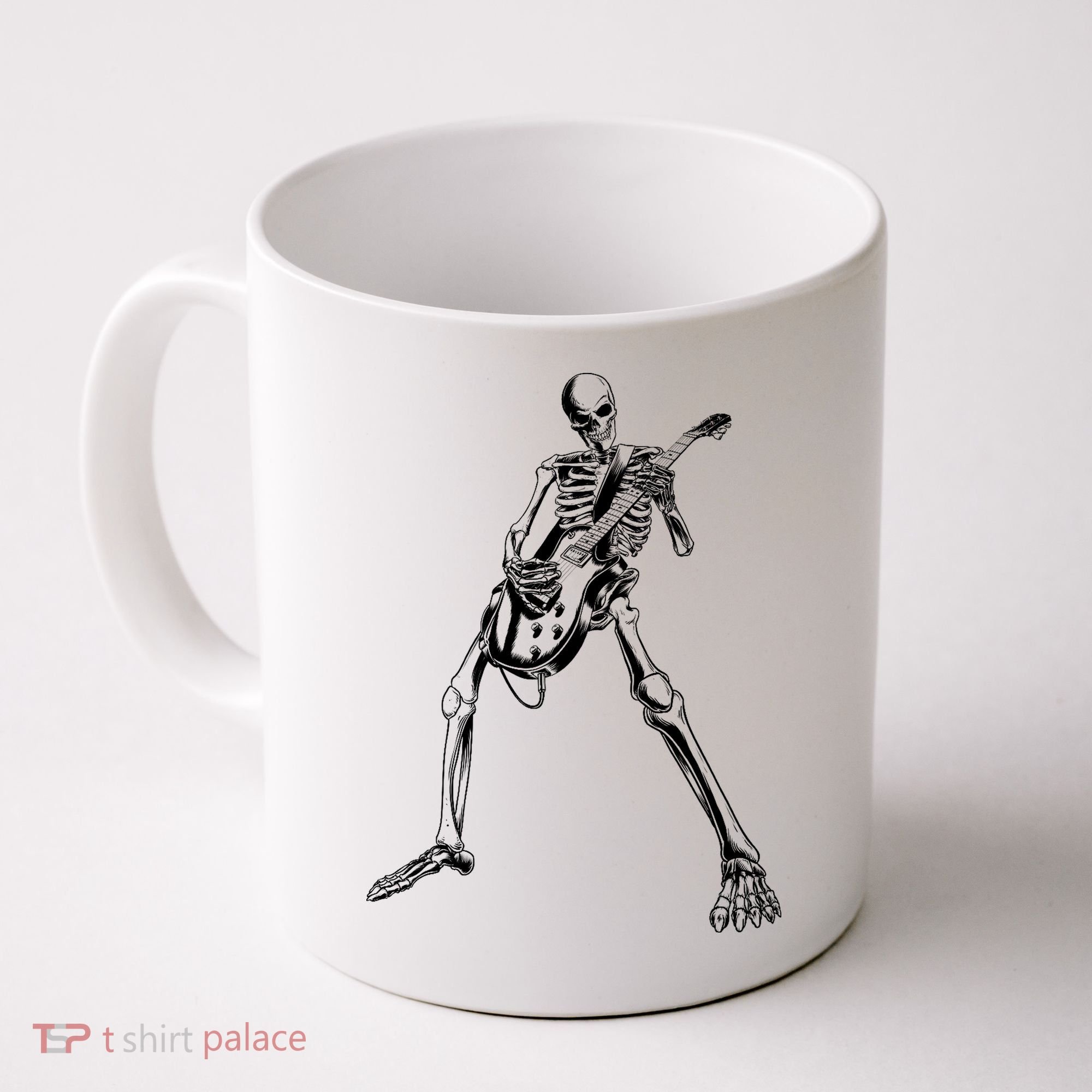 Skeleton Playing Guitar Coffee Mug