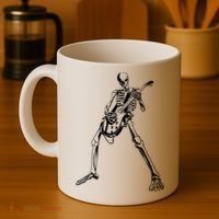 Skeleton Playing Guitar Coffee Mug thumb 4