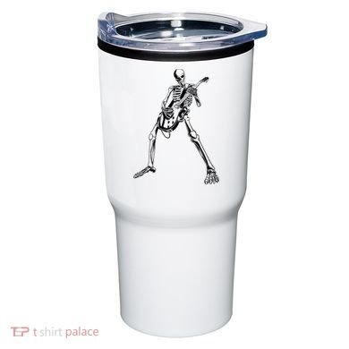Skeleton Playing Guitar Tumbler
