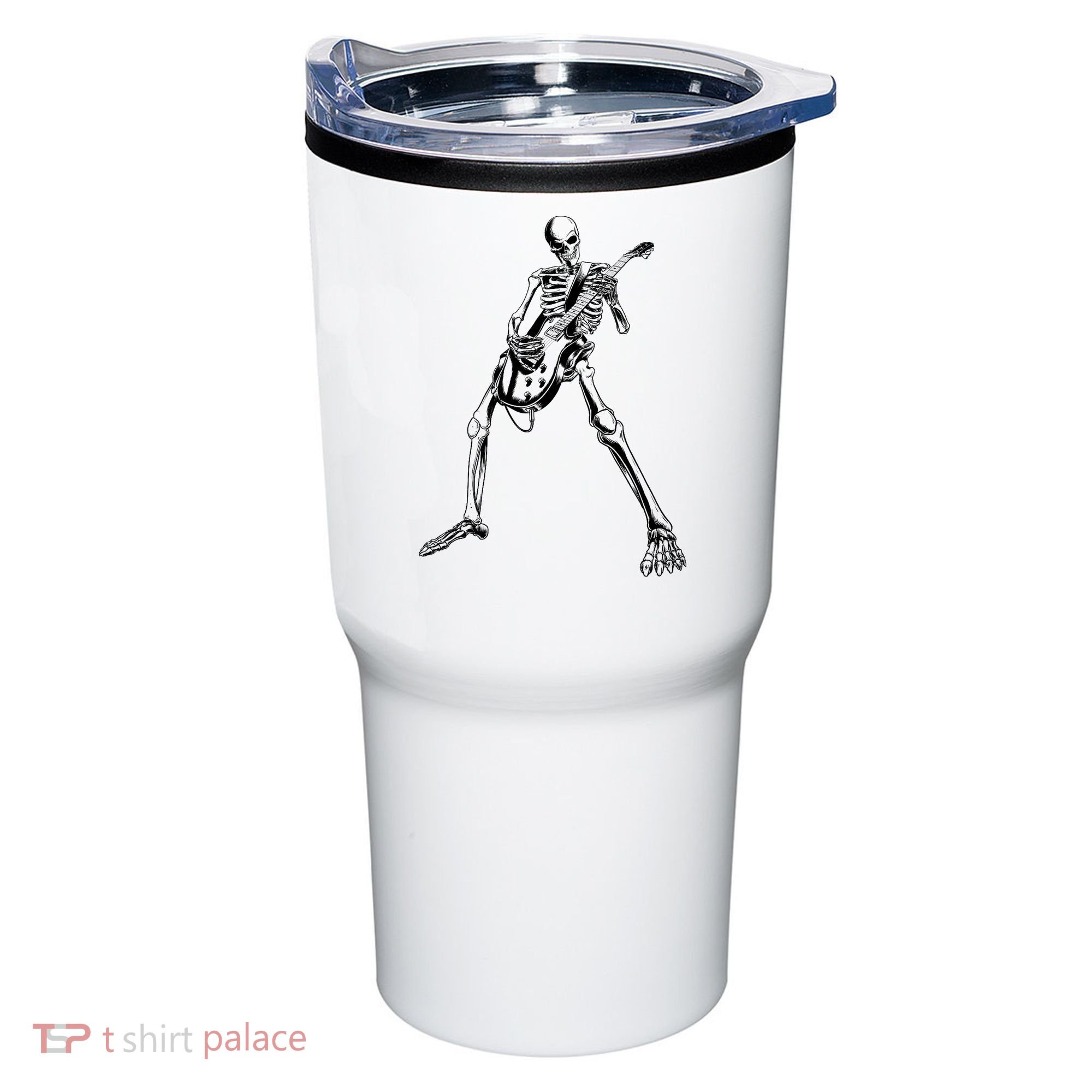 Skeleton Playing Guitar Tumbler