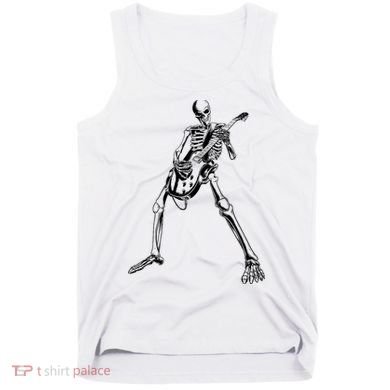 Skeleton Playing Guitar Tank Top