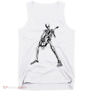 Skeleton Playing Guitar Tank Top