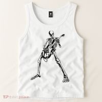 Skeleton Playing Guitar Tank Top thumb 2