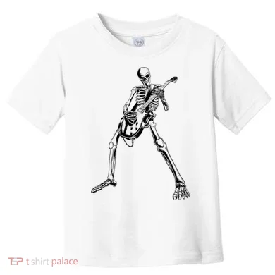 Skeleton Playing Guitar Toddler T-Shirt