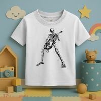 Skeleton Playing Guitar Toddler T-Shirt thumb 3