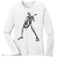Skeleton Playing Guitar Women's Long Sleeve Shirt thumb 0