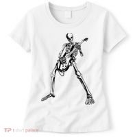 Skeleton Playing Guitar Women's T-Shirt thumb 0