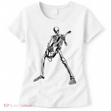 Skeleton Playing Guitar Women's T-Shirt