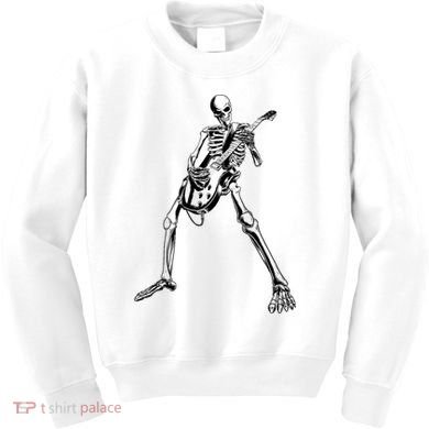 Skeleton Playing Guitar Kids Sweatshirt