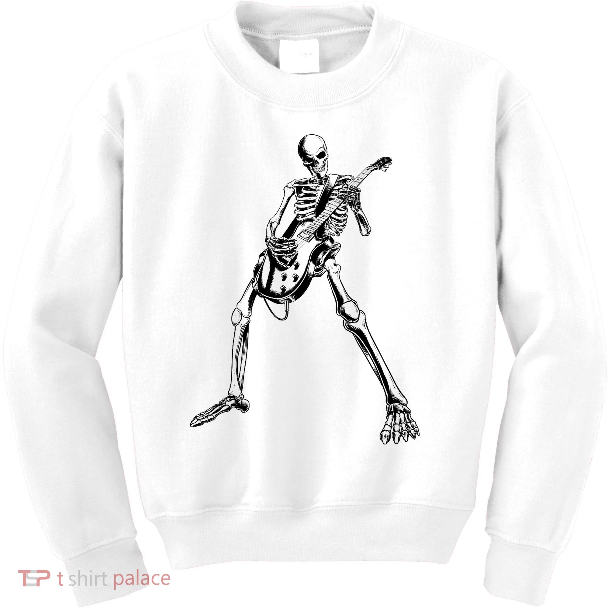 Skeleton Playing Guitar Kids Sweatshirt