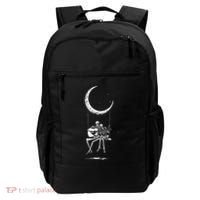 Skeleton Playing Guitar Graphic Band Tees Rock And Roll Moon Backpack thumb 0