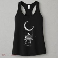 Skeleton Playing Guitar Graphic Band Tees Rock And Roll Moon Women's Tank Top thumb 3