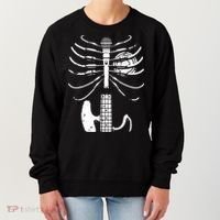 skeleton playing guitar electric Acoustic Classical Women's Sweatshirt thumb 0