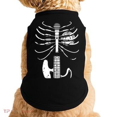 skeleton playing guitar electric Acoustic Classical Doggie Tank