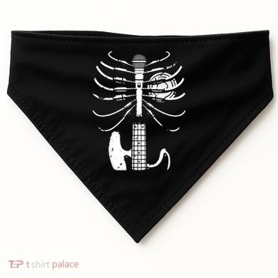 skeleton playing guitar electric Acoustic Classical USA-Made Doggie Bandana