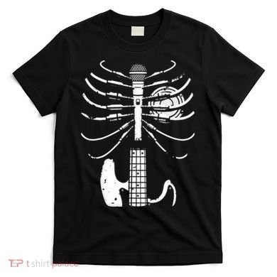 skeleton playing guitar electric Acoustic Classical T-Shirt