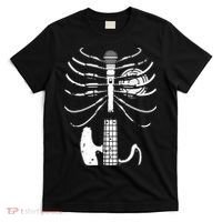 skeleton playing guitar electric Acoustic Classical T-Shirt thumb 0