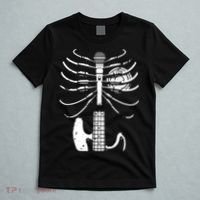 skeleton playing guitar electric Acoustic Classical T-Shirt thumb 5