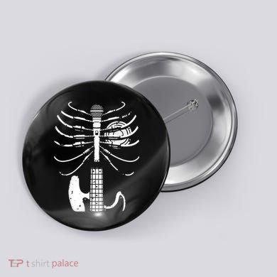 skeleton playing guitar electric Acoustic Classical Button