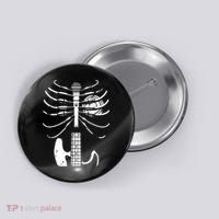 skeleton playing guitar electric Acoustic Classical Button thumb 0
