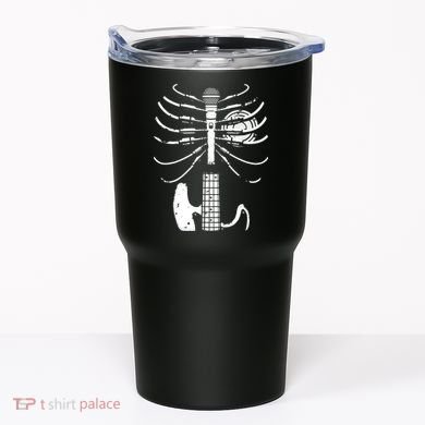 skeleton playing guitar electric Acoustic Classical Tumbler
