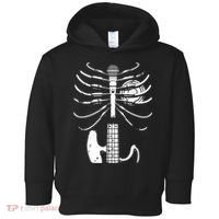 skeleton playing guitar electric Acoustic Classical Toddler Hoodie thumb 0