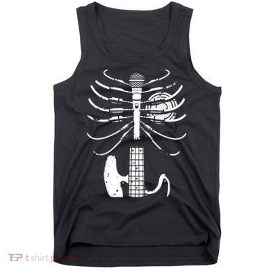 skeleton playing guitar electric Acoustic Classical Tank Top