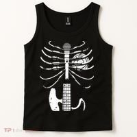 skeleton playing guitar electric Acoustic Classical Tank Top thumb 2