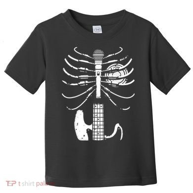 skeleton playing guitar electric Acoustic Classical Toddler T-Shirt