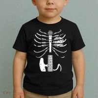 skeleton playing guitar electric Acoustic Classical Toddler T-Shirt thumb 2