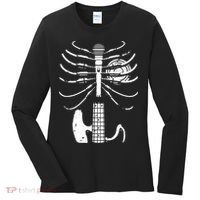 skeleton playing guitar electric Acoustic Classical Women's Long Sleeve Shirt thumb 0