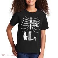 skeleton playing guitar electric Acoustic Classical Kids T-Shirt thumb 2
