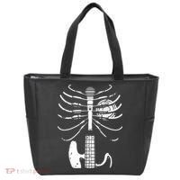 skeleton playing guitar electric Acoustic Classical Tote Bag thumb 0
