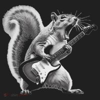Squirrel Playing Guitar Rock And Roll Women's Sweatshirt thumb 2