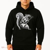 Squirrel Playing Guitar Rock And Roll Hoodie thumb 2