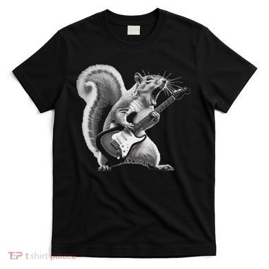 Squirrel Playing Guitar Rock And Roll T-Shirt