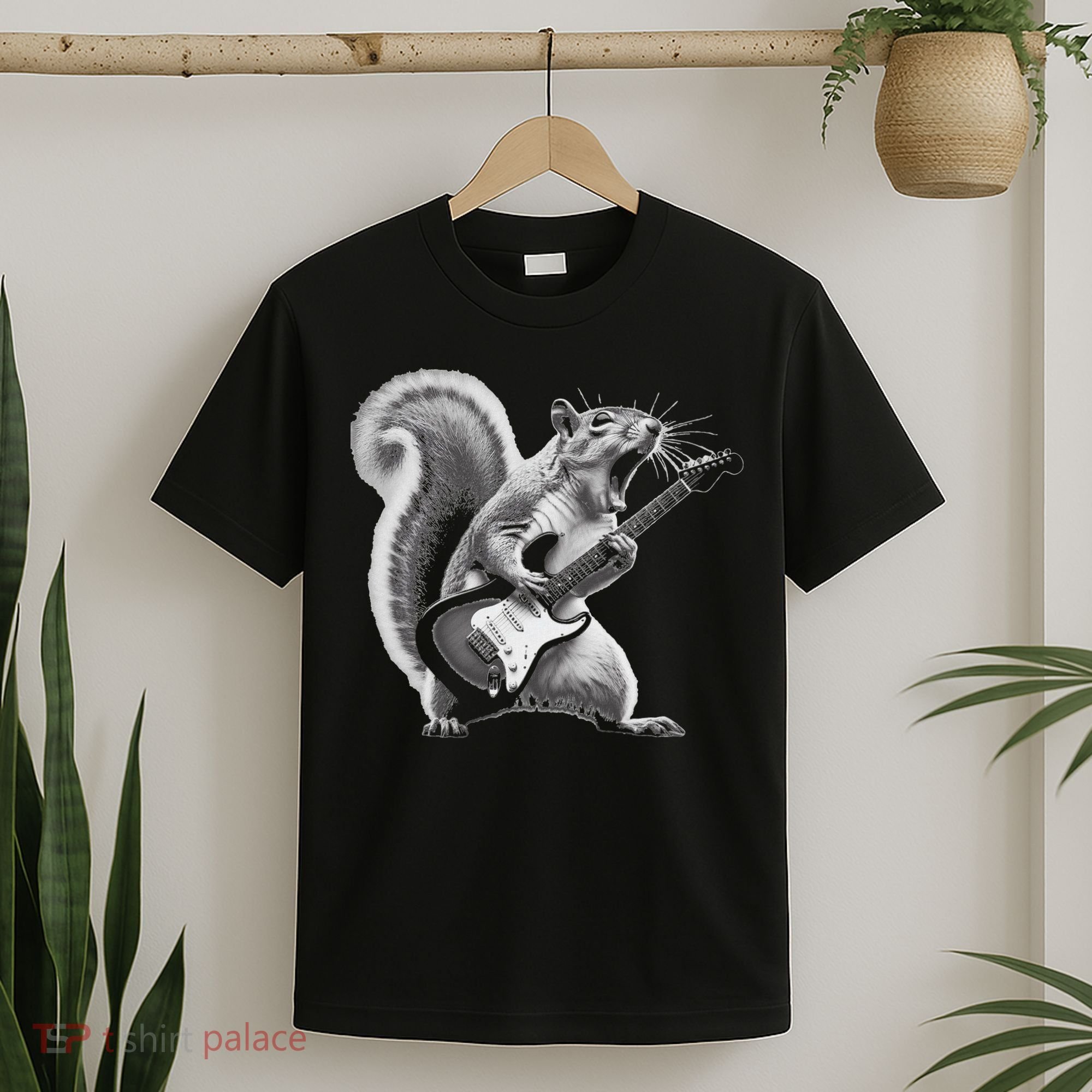 Squirrel Playing Guitar Rock And Roll T-Shirt